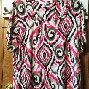 Sz 3x jm collection square neck top plus